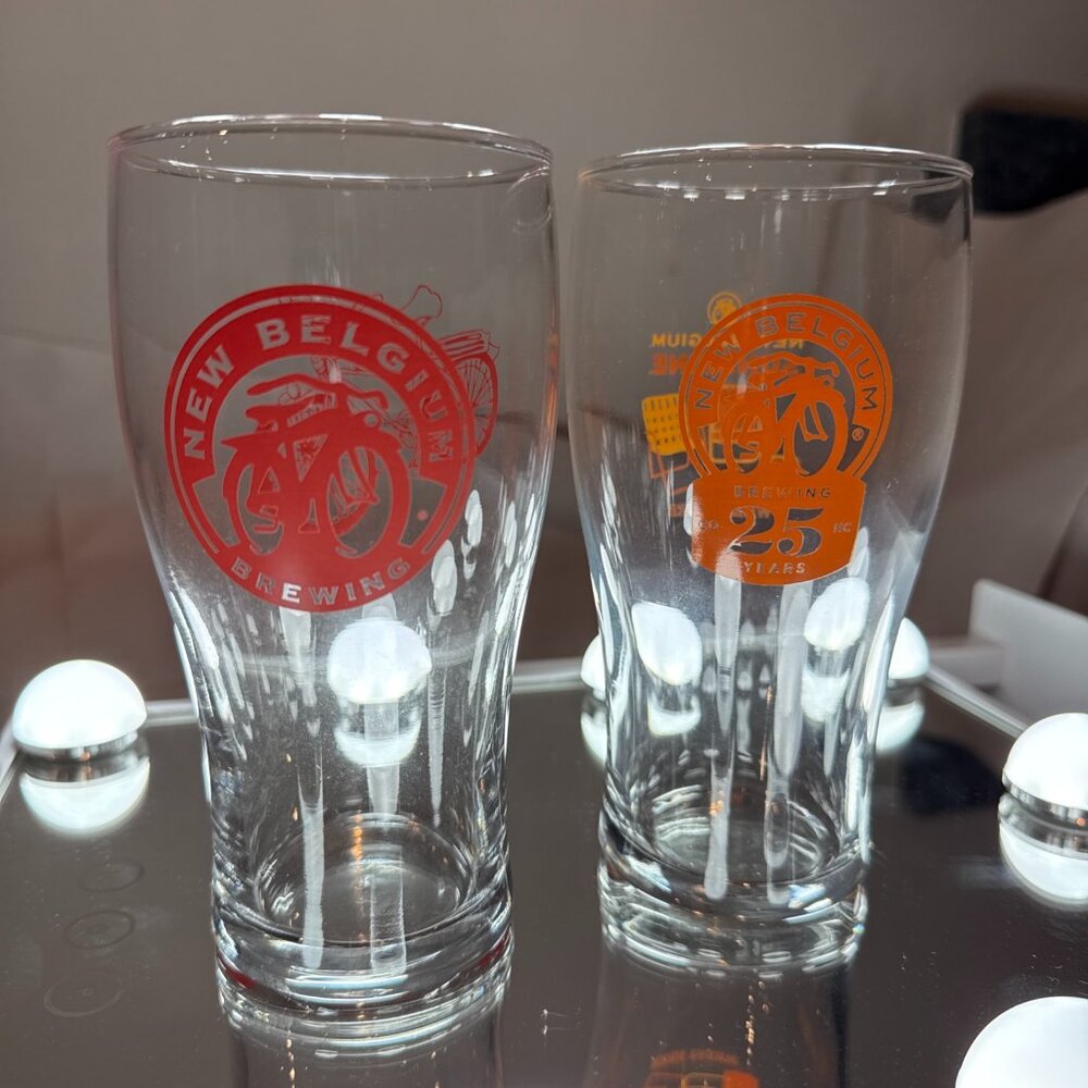 2 New belgium brewing co Bicycle Sunshine glass